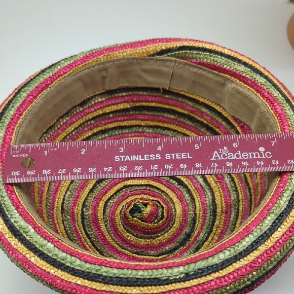 Striped Multicolor Woven Hat - Picture 6 of 6